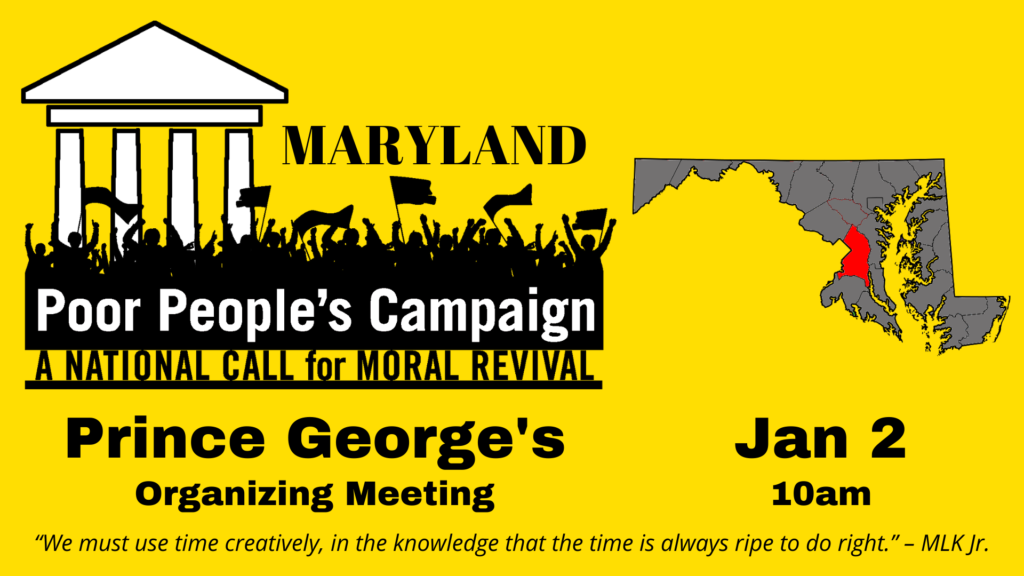PG County Organizing Meeting (Web/Phone) Poor People's Campaign